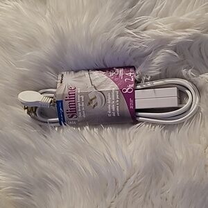 Woods Slimline White 8Ft Extention Cord